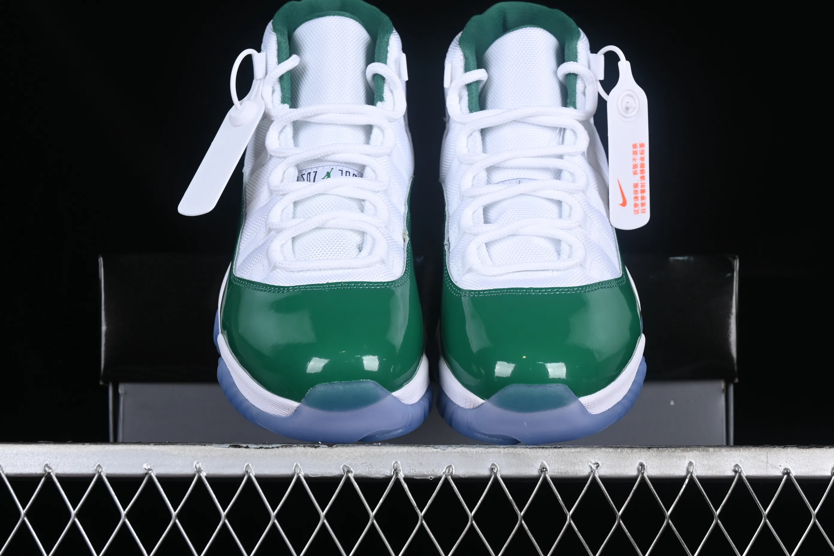 All categories Air Jordan Jordan series basketball shoes Air Jordan 11 Air Jordan 11 Retro "White And Green" AJ11 Joe 11 patent leather white and green CT8012-113